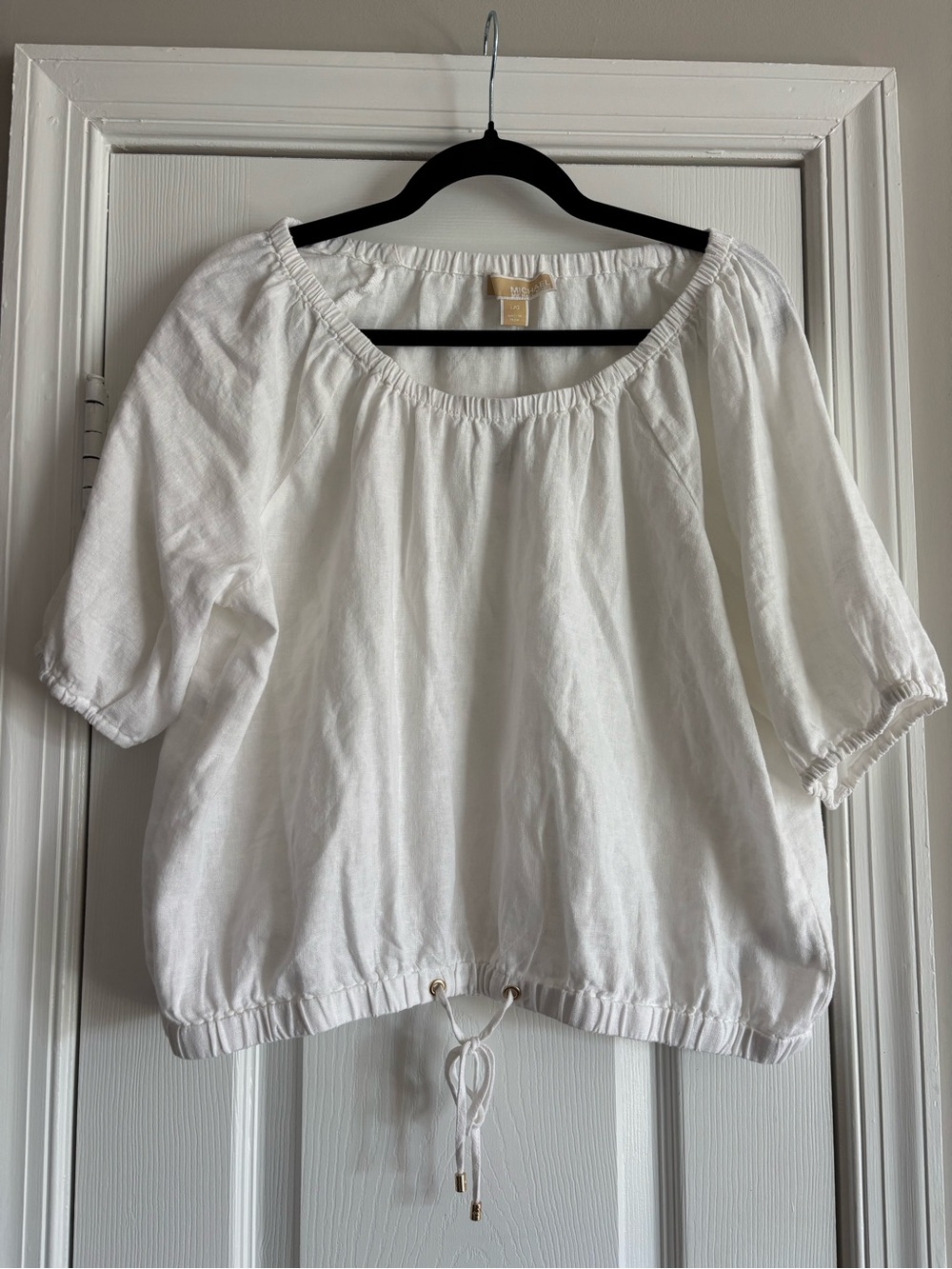 NWT MICHAEL by Michael Kors Cropped Drawstring Top